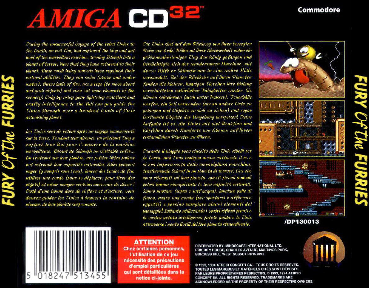 Fury Of The Furries screenshot 3 for Amiga CD32